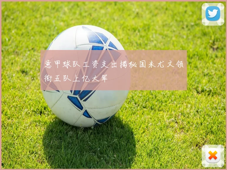 意甲球队工资支出揭秘国米尤文领衔五队上亿大军