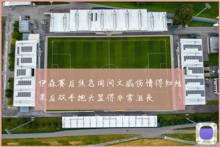 伊森赛后焦急询问文威伤情得知结果后双手抱头显得非常沮丧
